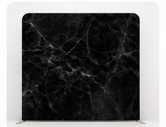 Black marble photo booth backdrop